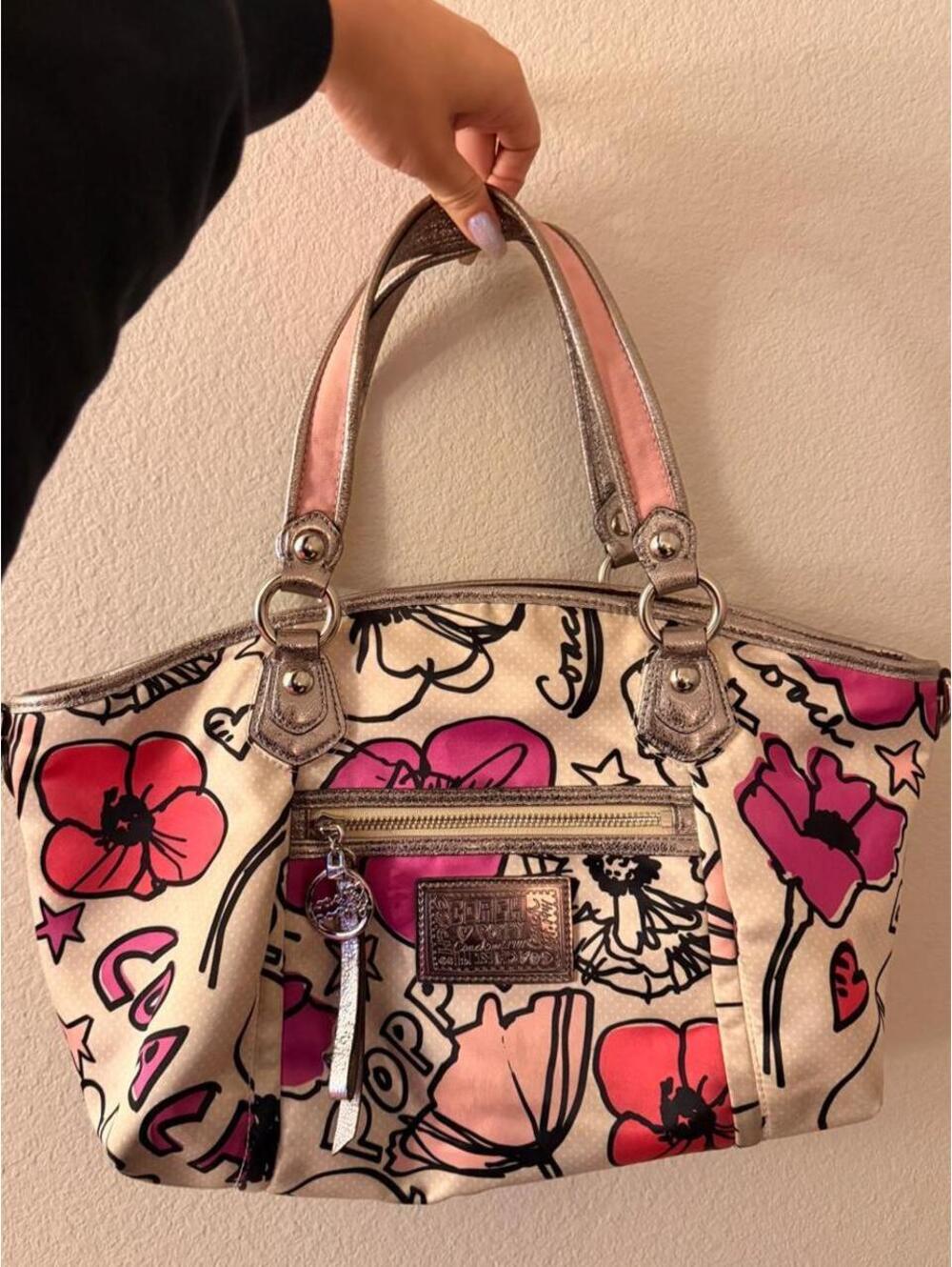 Coach Poppy Petal Print Rocker Satchel Bag 2010